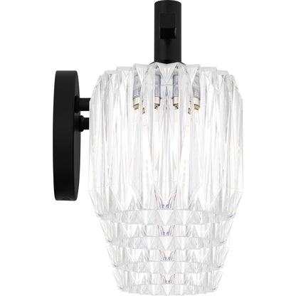 Quoizel Spade 30in 4-Light Vanity Light | Modern Matte Black and Clear Acrylic | Bathroom Vanity & Powder Room | Model SPD8630MBK