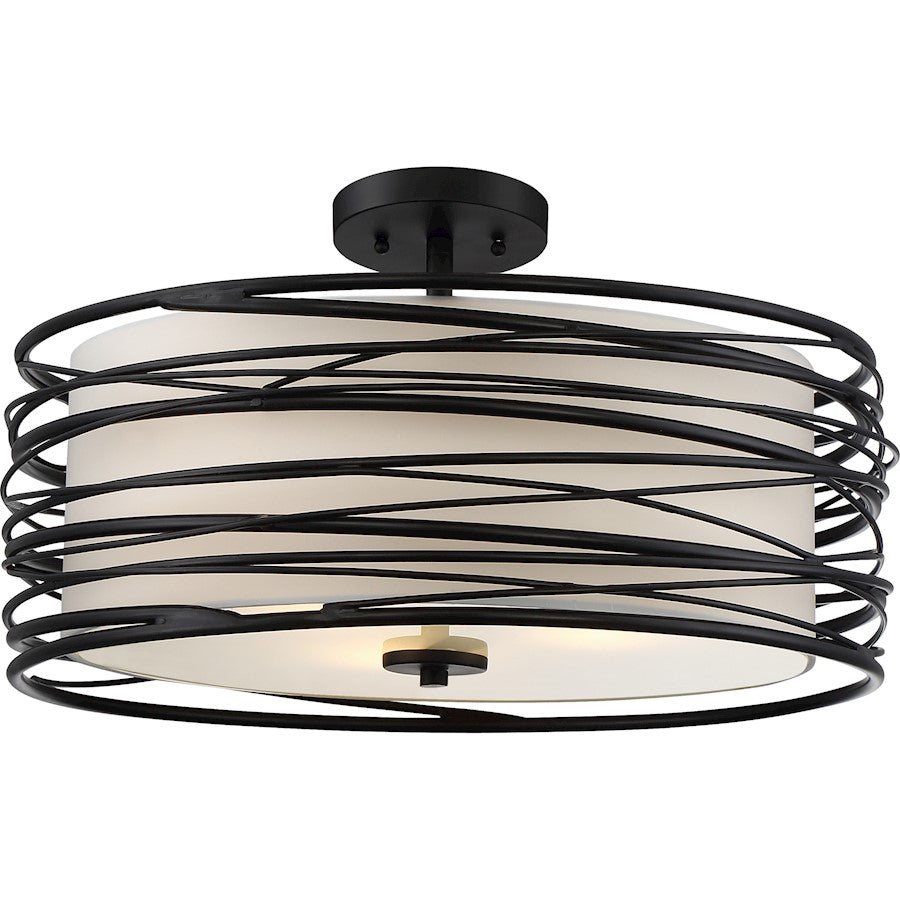 3 Light Spiral Pendant, Mystic Black