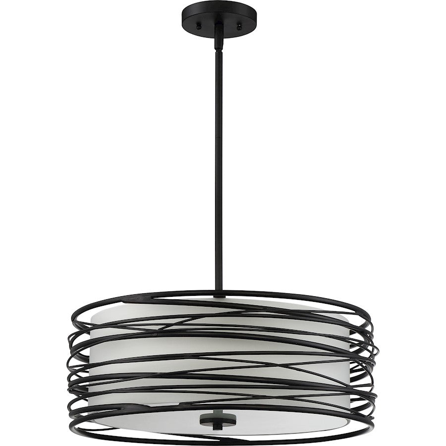 3 Light Spiral Pendant, Mystic Black