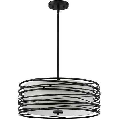3 Light Spiral Pendant, Mystic Black