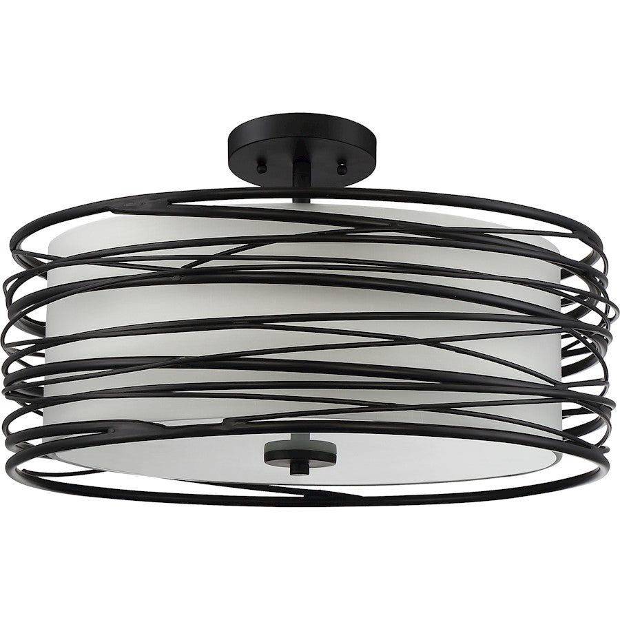 3 Light Spiral Pendant, Mystic Black