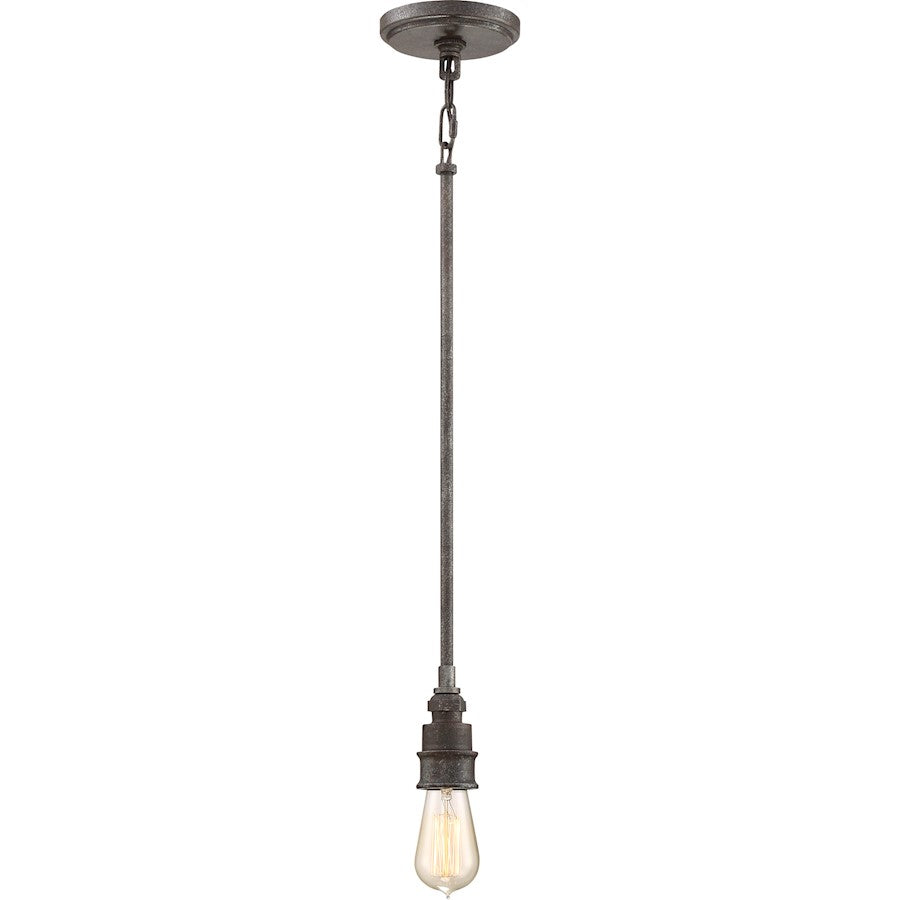 1 Light Mini Chandelier, Rustic Black