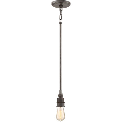 1 Light Mini Chandelier, Rustic Black