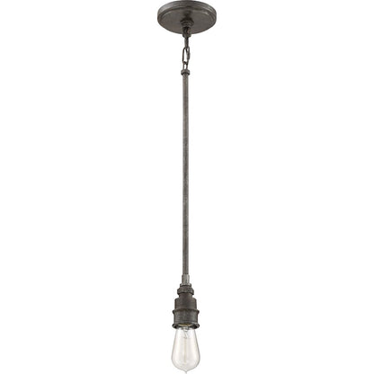 1 Light Mini Chandelier, Rustic Black