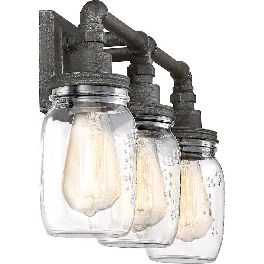 Squire Bathroom Vanity Light Rustic Black