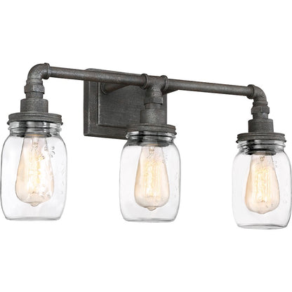 Squire Bathroom Vanity Light Rustic Black