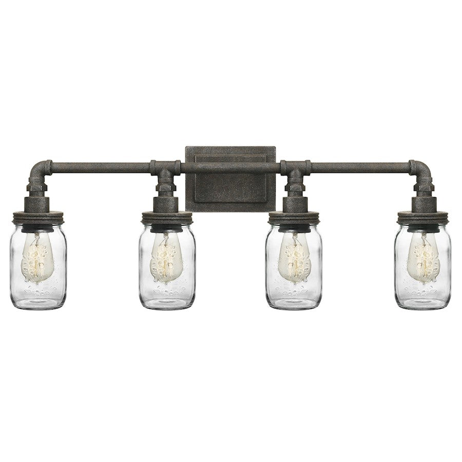 Quoizel Squire 4 Light Bath Light, Rustic Black