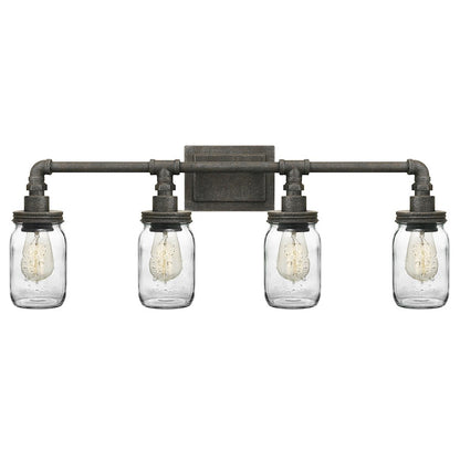 Quoizel Squire 4 Light Bath Light, Rustic Black