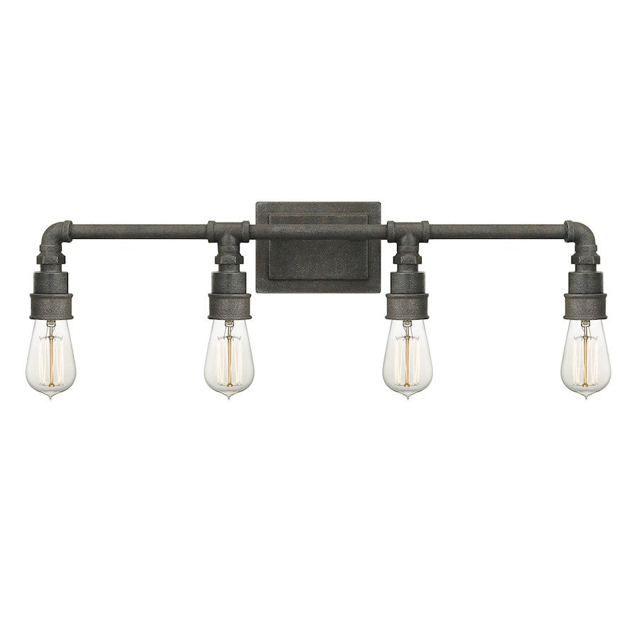 Quoizel Squire 4 Light Bath Light, Rustic Black