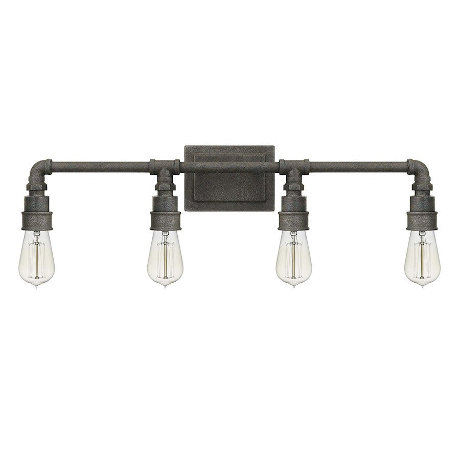 Quoizel Squire 4 Light Bath Light, Rustic Black