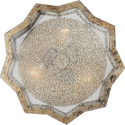 Quoizel 16" Shrine Flush Mount, Aged Gold