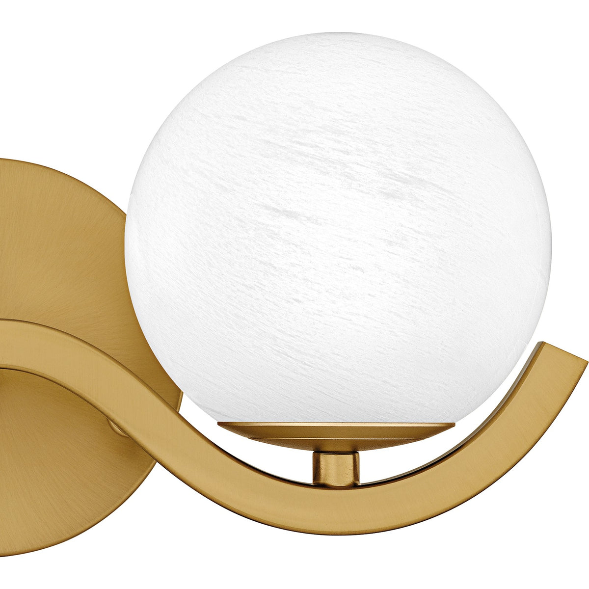 Quoizel Spherical 15in 2-Light Vanity Light | Modern Aged Brass and Cloud Glass | Bathroom Vanity | 14.5 x 6.5 x 6.5 in | Model SRI8615AB
