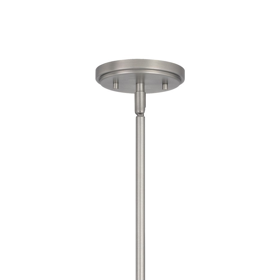 Quoizel Stella 7" 1 Light Mini Pendant, Antique Nickel/Clear