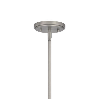 Quoizel Stella 7" 1 Light Mini Pendant, Antique Nickel/Clear
