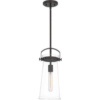 Quoizel Stella 7" 1 Light Mini Pendant, Western Bronze/Clear