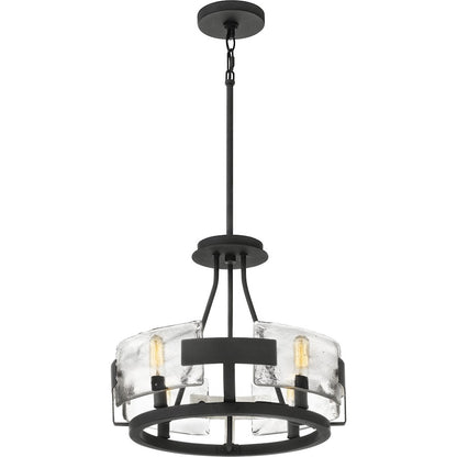 Quoizel Stratum 4 Light Semi-Flush Mount, Royal Ebony