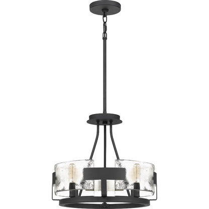 Quoizel Stratum 4 Light Semi-Flush Mount, Royal Ebony