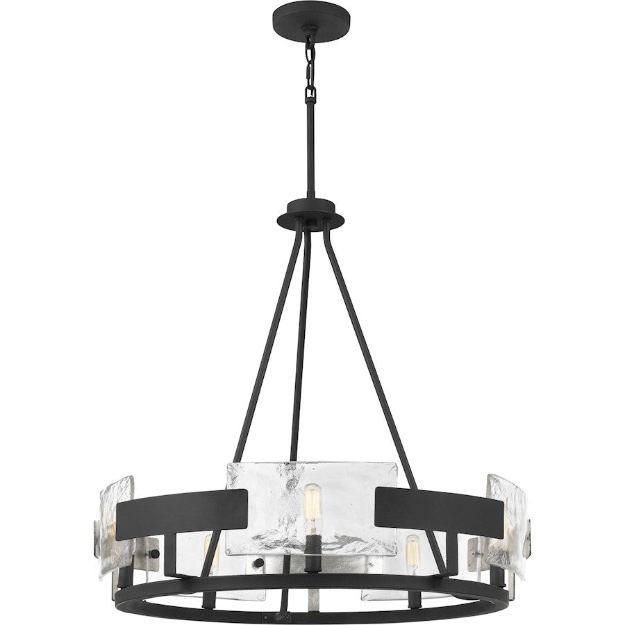 Quoizel Stratum 5 Light Chandelier, Royal Ebony