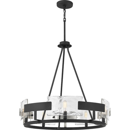 Quoizel Stratum 5 Light Chandelier, Royal Ebony