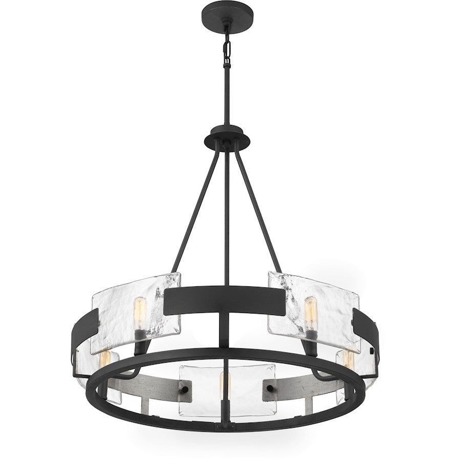 Quoizel Stratum 5 Light Chandelier, Royal Ebony