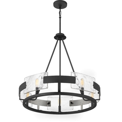 Quoizel Stratum 5 Light Chandelier, Royal Ebony