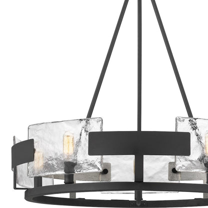 Quoizel Stratum 5 Light Chandelier, Royal Ebony