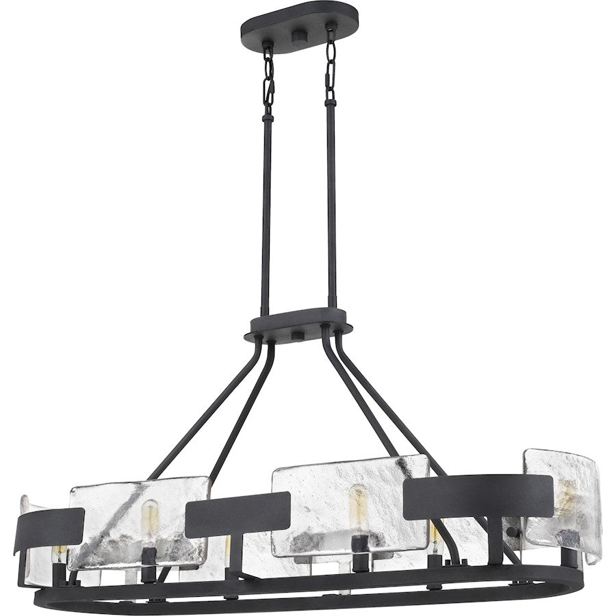 Quoizel Stratum 6 Light Island Chandelier, Royal Ebony
