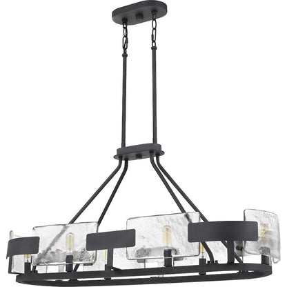 Quoizel Stratum 6 Light Island Chandelier, Royal Ebony