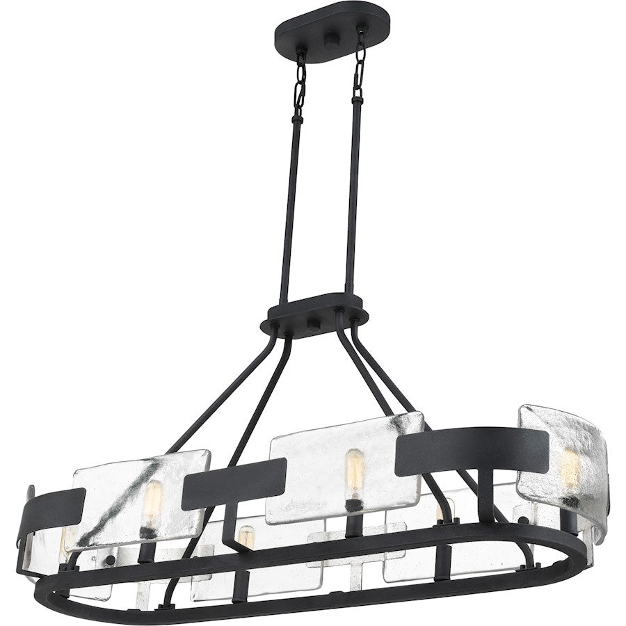 Quoizel Stratum 6 Light Island Chandelier, Royal Ebony