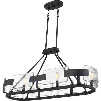 Quoizel Stratum 6 Light Island Chandelier, Royal Ebony