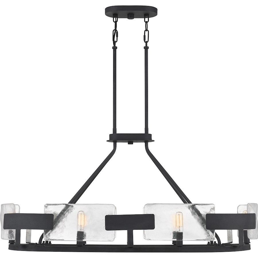 Quoizel Stratum 6 Light Island Chandelier, Royal Ebony