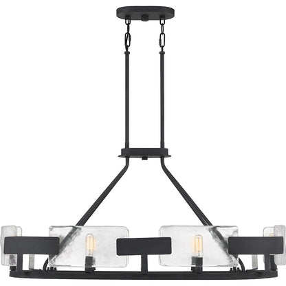 Quoizel Stratum 6 Light Island Chandelier, Royal Ebony