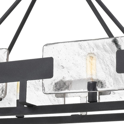 Quoizel Stratum 6 Light Island Chandelier, Royal Ebony