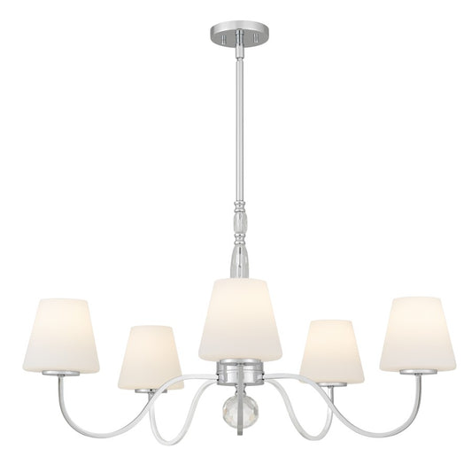 Quoizel Stone 5-Lt Polished Chrome Chandelier, Polished Chrome - STON5035C