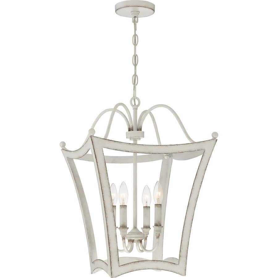 4 Light Foyer, Antique White
