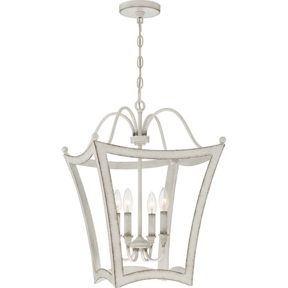 4 Light Foyer, Antique White