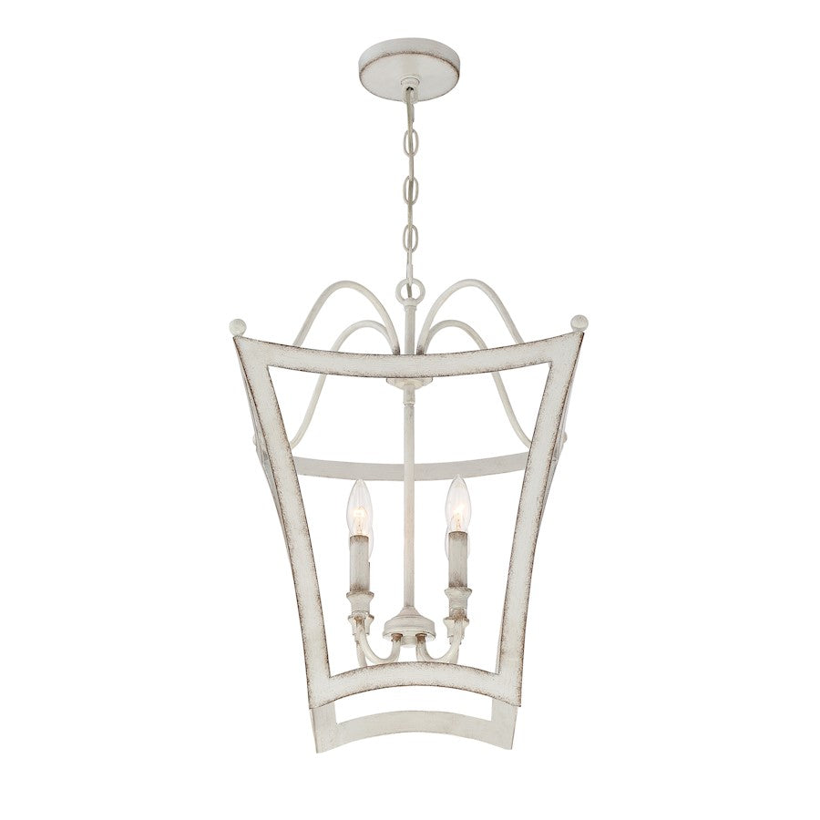 4 Light Foyer, Antique White