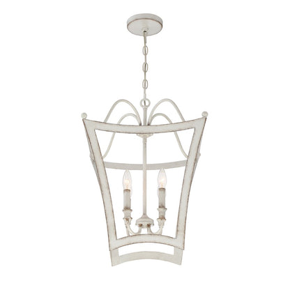4 Light Foyer, Antique White