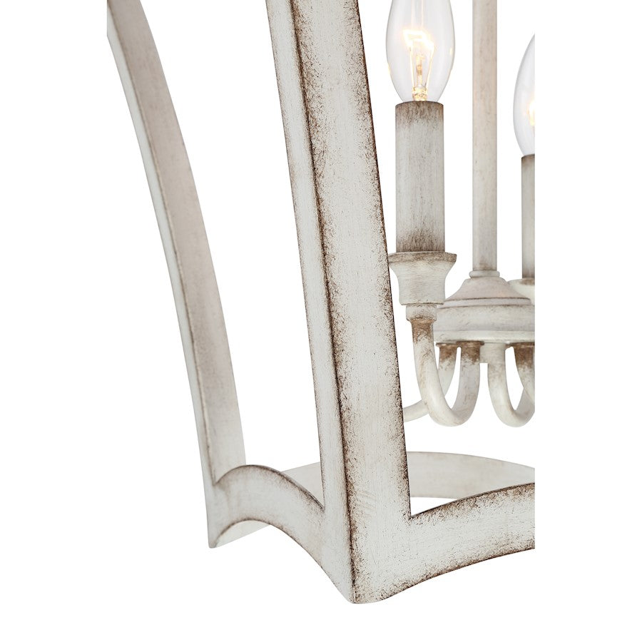 4 Light Foyer, Antique White