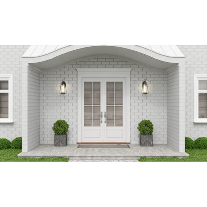 Quoizel Sutton 1 Light 17" Outdoor Wall Mount, Speckled Black