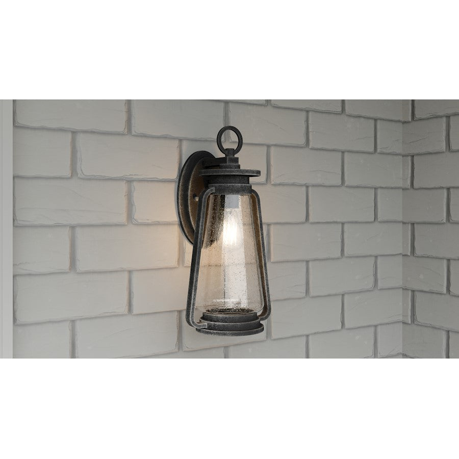 Quoizel Sutton 1 Light 17" Outdoor Wall Mount, Speckled Black