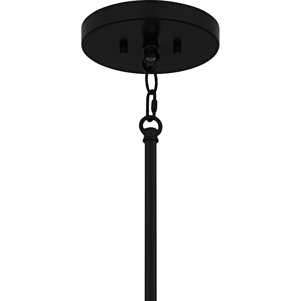 Quoizel Sweeney 30in 6-Light Pendant | Modern Matte Black and White Sand Glass | Kitchen Island & Dining Room | 30 x 30 x 12 in | Model SWE2830MBK