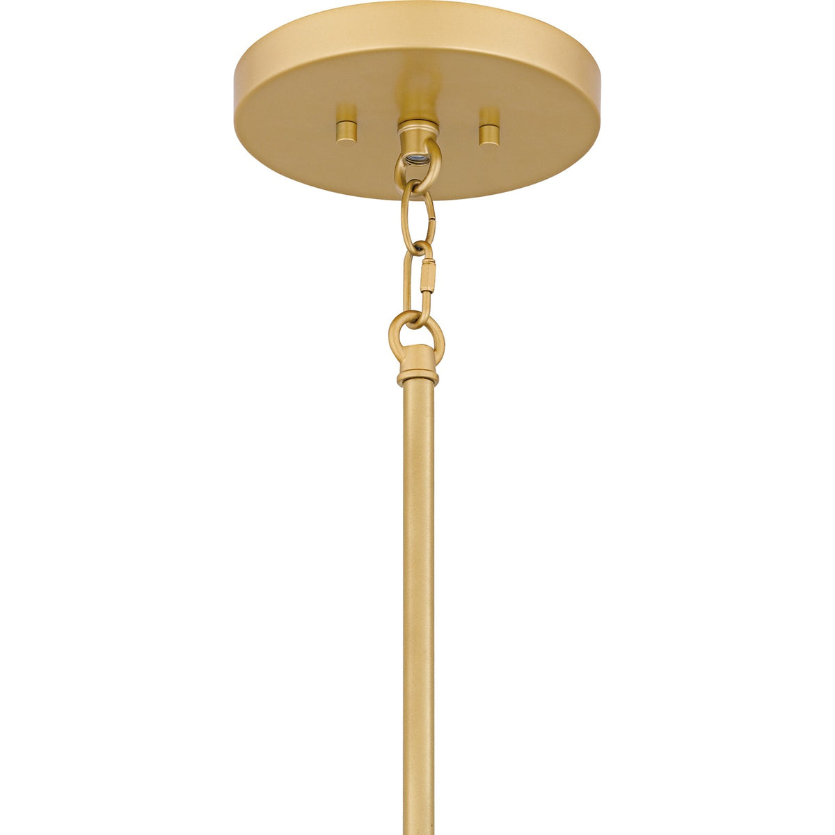 Quoizel Sweeney 30in 6-Light Pendant | Contemporary Soft Gold Steel and White Sand Glass | Dining Room & Foyer | 30 x 30 x 12 in | Model SWE2830SGD