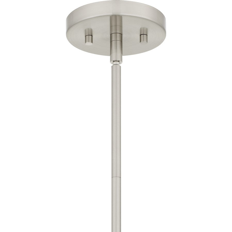 Quoizel Syrah 3 Light Pendant, Brushed Nickel/Rattan