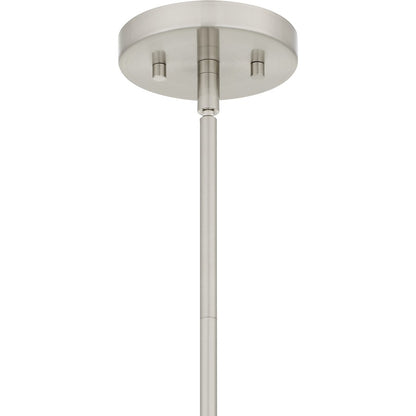 Quoizel Syrah 3 Light Pendant, Brushed Nickel/Rattan