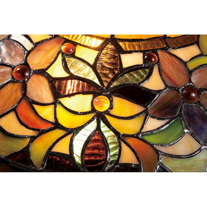 Quoizel 2 Light Tiffany Flush Mount, Bronze