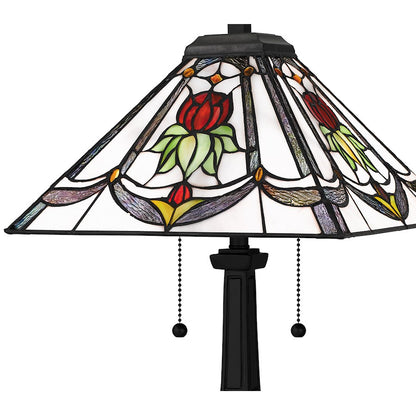 Collingwood 23" Table Lamp, Black/Multicolor Art