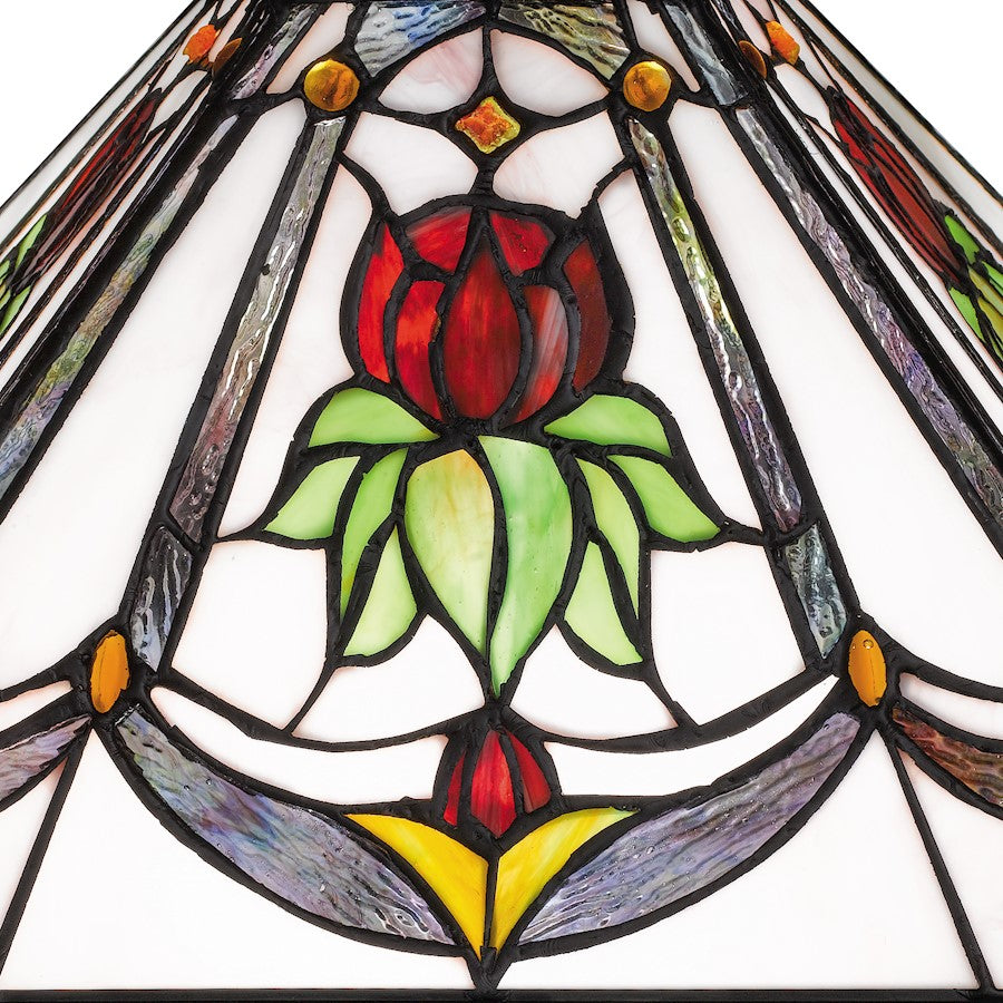 Collingwood 23" Table Lamp, Black/Multicolor Art
