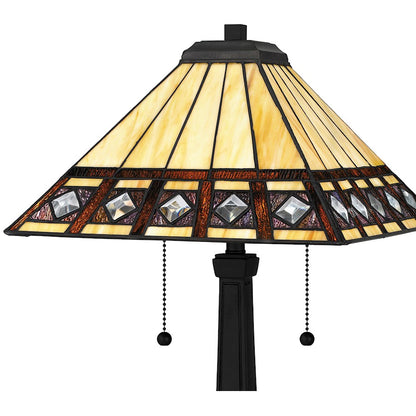 Chardonnay 23" Table Lamp, Black/Multicolor Art