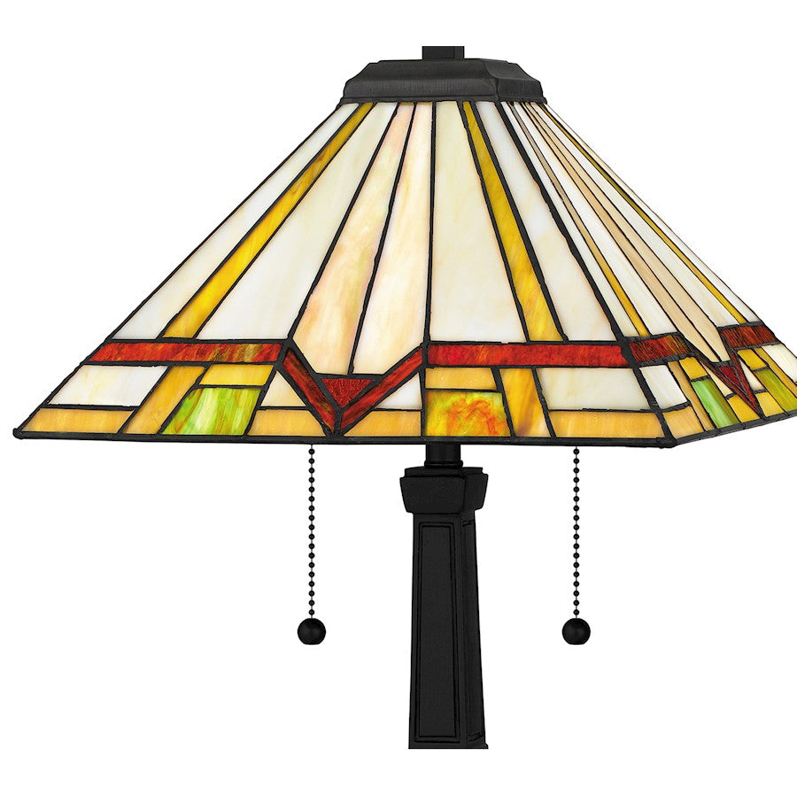 Frederick 23" Table Lamp, Black/Multicolor Art